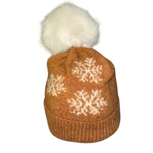 Loft Snowflake Wool Blend PomPom Stocking Cap